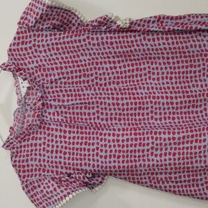 THML Blue With Pink Polka Dot Top